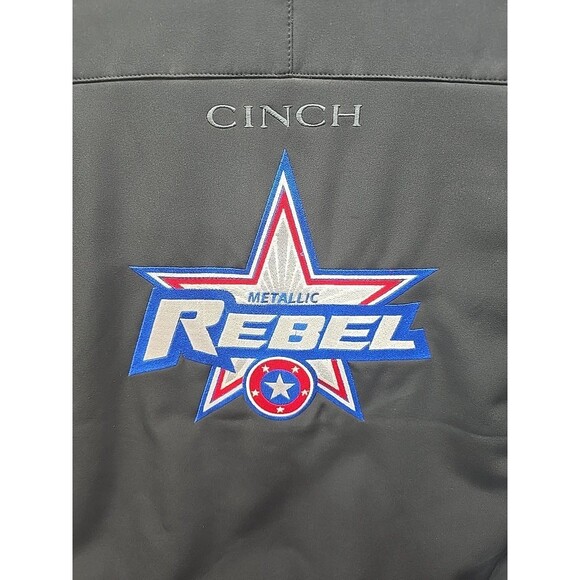 Cinch® Men's Black Solid Bonded Vest MWV1012010 SZ L  METALLIC REBEL LOGO - Picture 8 of 13